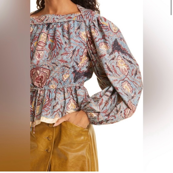 Ulla Johnson Mireya cotton peplum top - Picture 3 of 11